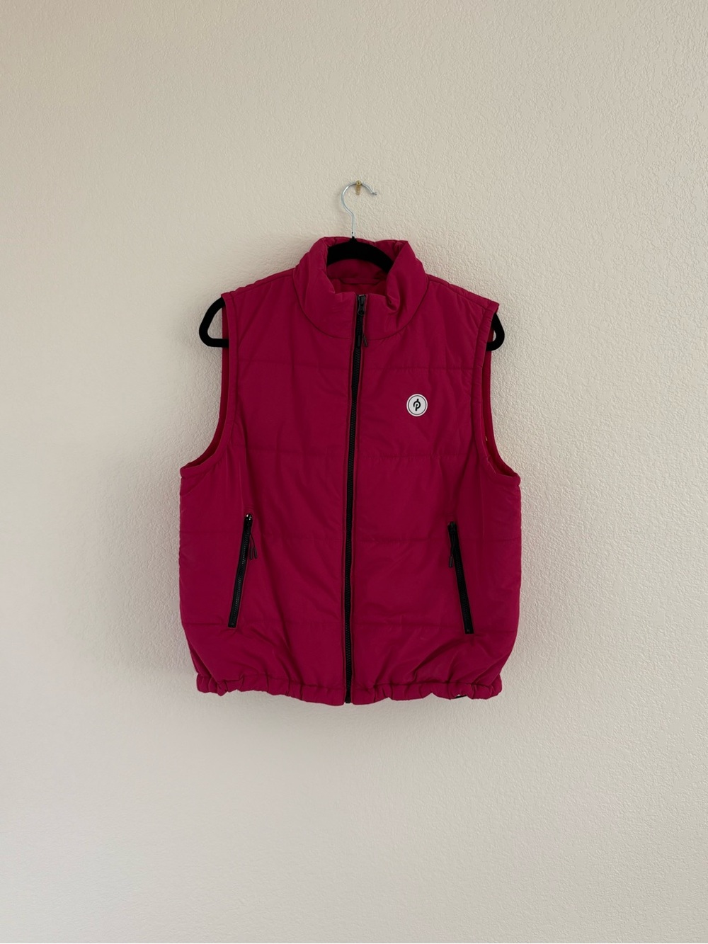 Peloton Hot Pink Quilted Puffer Vest